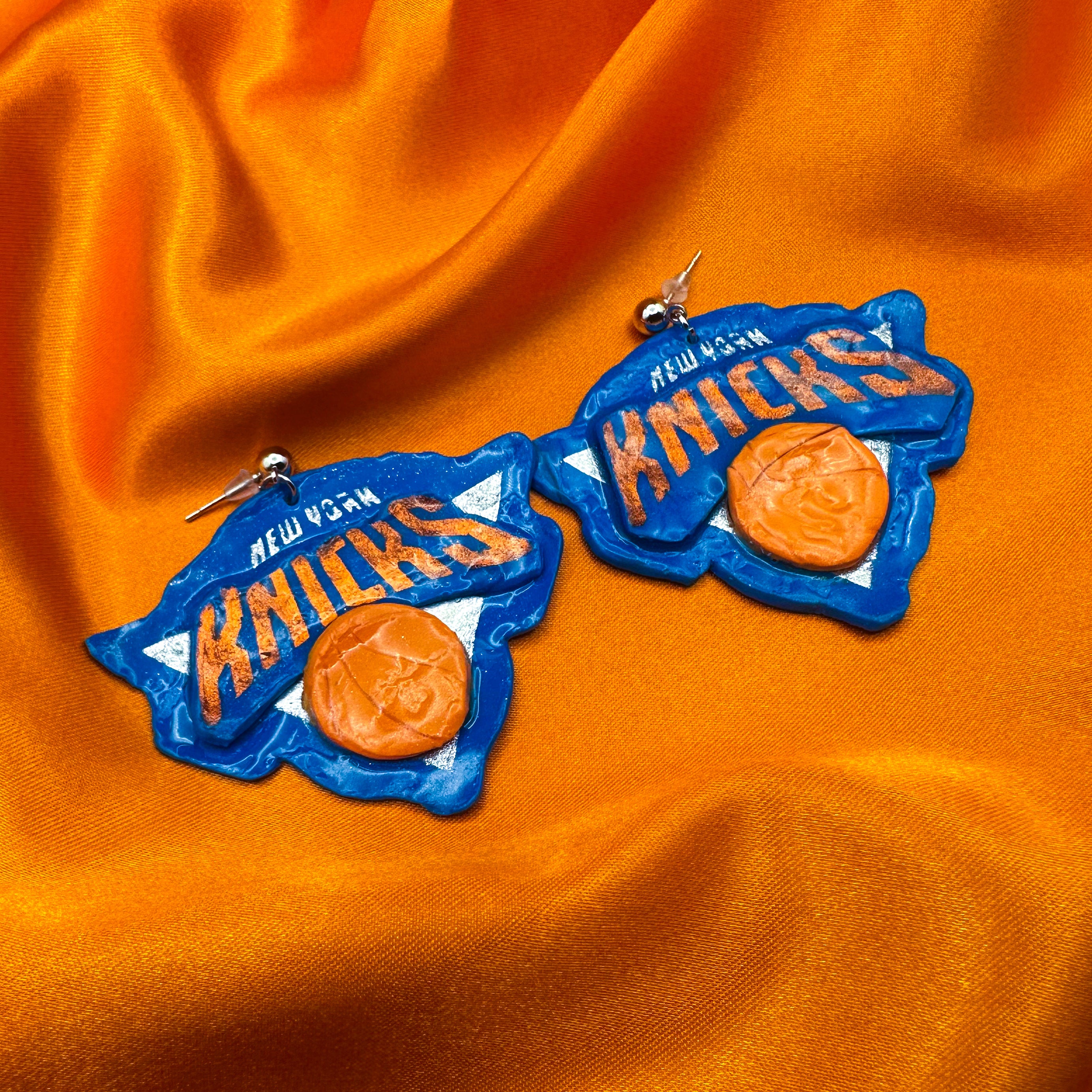 New York Knicks Dangle Earrings