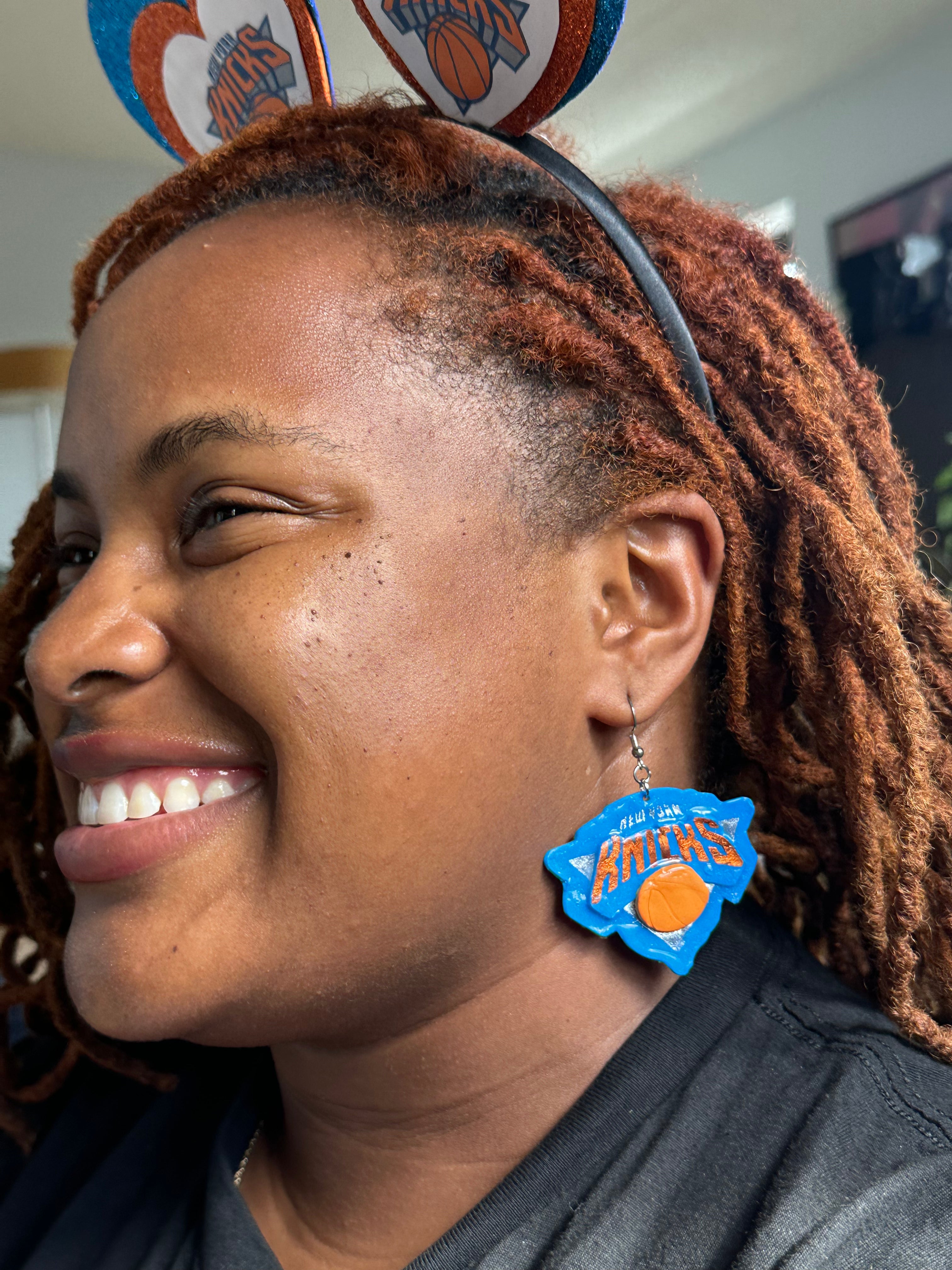 New York Knicks Dangle Earrings