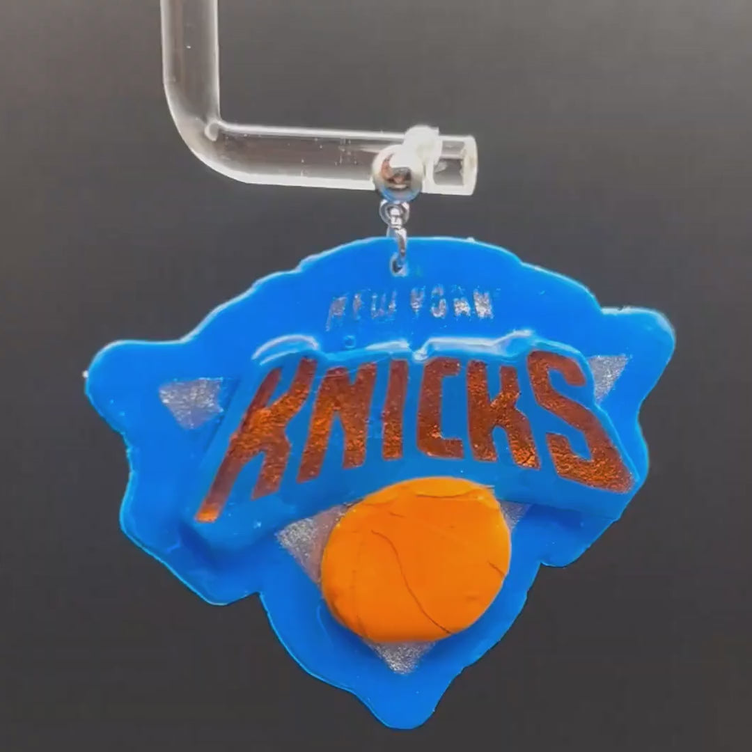 New York Knicks Dangle Earrings